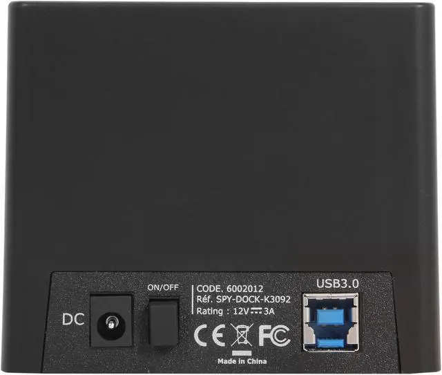 Alt view image 4 of 7 - SYBA USB 3.0 2.5" & 3.5" Dual bay Black SATA III, HDD Docking Station for Easy Clone and Backup, CL-ENC50060