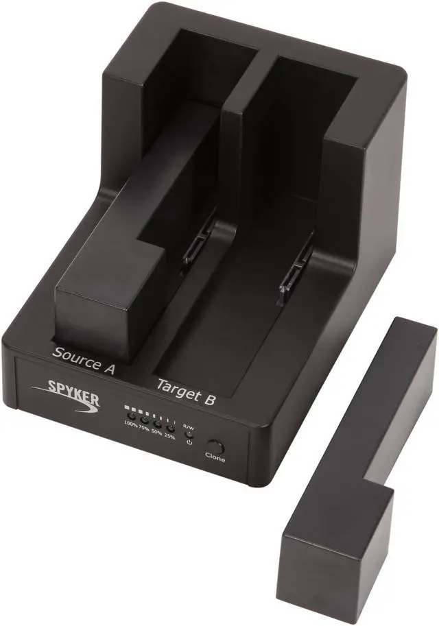 Alt view image 5 of 7 - SYBA USB 3.0 2.5" & 3.5" Dual bay Black SATA III, HDD Docking Station for Easy Clone and Backup, CL-ENC50060