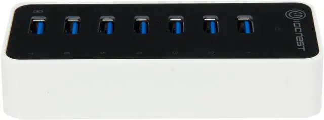 Alt view image 3 of 5 - SYBA SY-HUB20152 Super Speed IO Crest 7-Port USB 3.0 Hub with AC Power Adapter