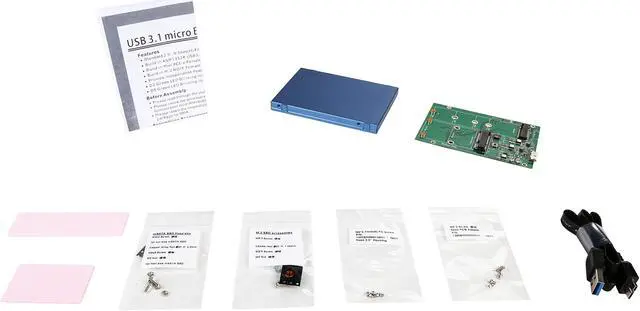 Alt view image 5 of 6 - SYBA SY-ADA50098 Micro USB 3.1 mSATA and M.2 Enclosure