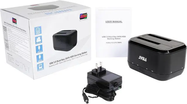 Alt view image 8 of 7 - Syba SY-ENC50091 USB 3.0 Dual Bay SATA HDD Docking Station
