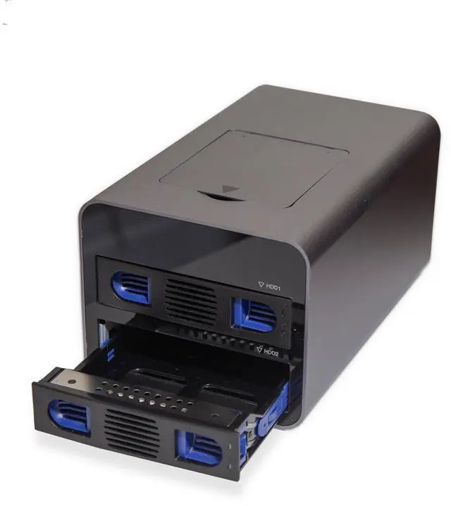 Alt view image 5 of 9 - USB 3.2 (10Gbps) Type-C 2 Bay 2.5 Inch and 3.5 Inch SATA Hard Drive + 2 Bay M.2 NMVe Combo External Hard Drive Enclosure - SY-ENC50127