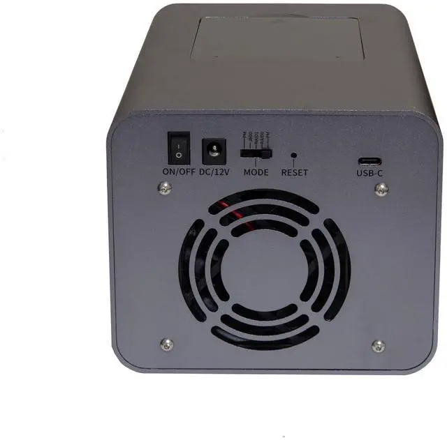 Alt view image 8 of 9 - USB 3.2 (10Gbps) Type-C 2 Bay 2.5 Inch and 3.5 Inch SATA Hard Drive + 2 Bay M.2 NMVe Combo External Hard Drive Enclosure - SY-ENC50127