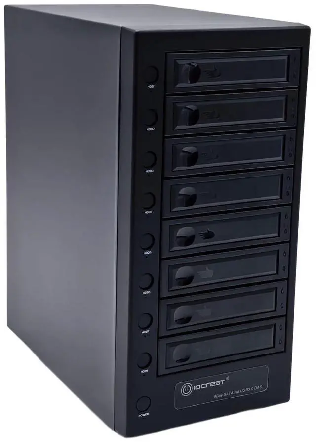 Alt view image 6 of 7 - USB 4.0 (40Gbps) Type-C 8 Bay 2.5 Inch and 3.5 Inch SATA Hard Drive External Hard Drive Enclosure - SY-ENC50129