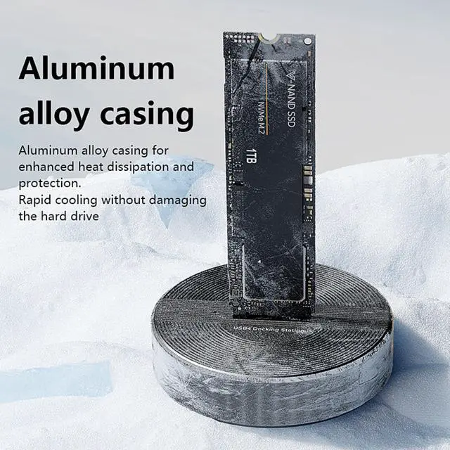 Alt view image 5 of 6 - USB4.0 (USB-C) 40G Portable NVMe M-Key (B+M) / NVMe / PCIe SSD (22110, 2280, 2260, 2242, 2230) Ultra Fast External SSD Docking (Docking Only)