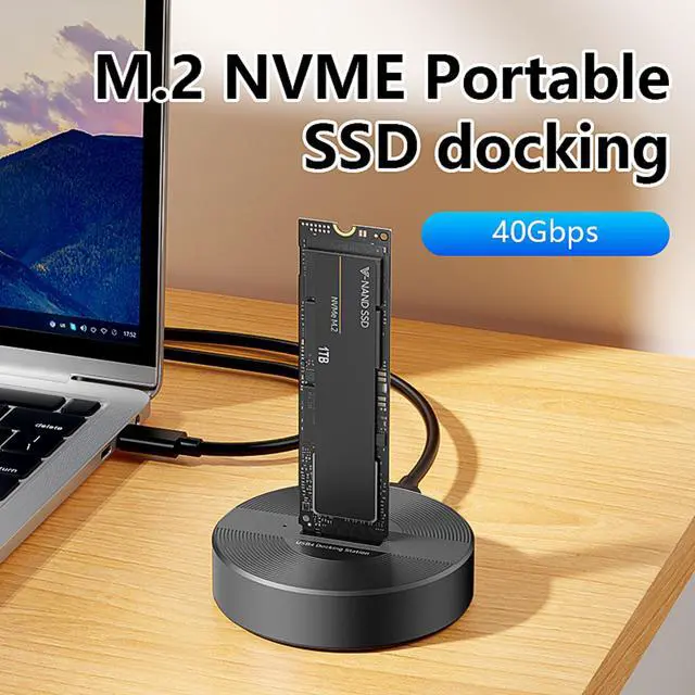 Alt view image 6 of 6 - USB4.0 (USB-C) 40G Portable NVMe M-Key (B+M) / NVMe / PCIe SSD (22110, 2280, 2260, 2242, 2230) Ultra Fast External SSD Docking (Docking Only)