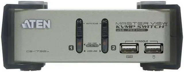 Alt view image 2 of 5 - ATEN CS1732 2-Port USB KVMP Switch with Audio Support