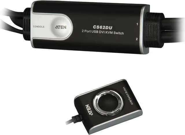 Main image of ATEN CS62DU 2 Port DVI USB KVM with Bonded Cables and Audio