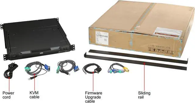 Alt view image 7 of 7 - ATEN CL5708M 17" LCD 8 Port PS2/USB Combo KVM with Peripheral Sharing Technology