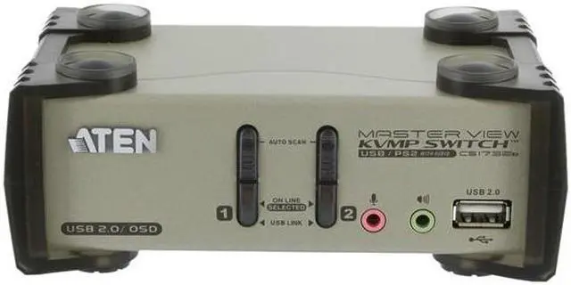 Alt view image 8 of 9 - ATEN CS1732B 2-Port USB KVMP Switch with Audio Support