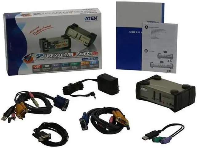 Alt view image 9 of 9 - ATEN CS1732B 2-Port USB KVMP Switch with Audio Support