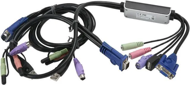Alt view image 2 of 4 - ATEN CS52A 2-Port Hybrid KVM Switch with Audio