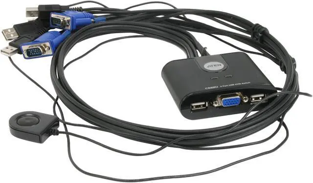 Alt view image 5 of 7 - ATEN CS22U 2-Port USB Cable KVM Switch