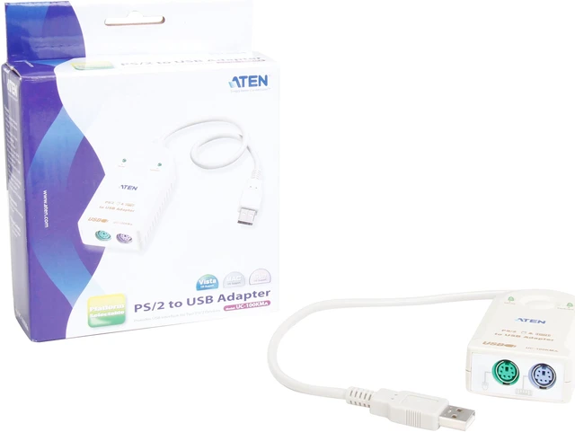 Alt view image 4 of 4 - ATEN USB to PS/2 Keyboard & Mouse Converter