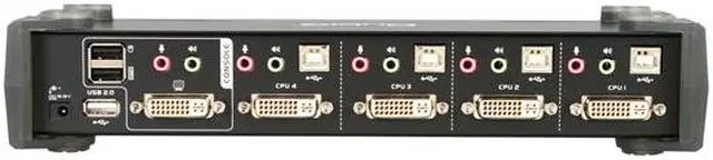 Alt view image 4 of 6 - ATEN CS1764A 4-Port USB DVI / Audio KVMP Switch