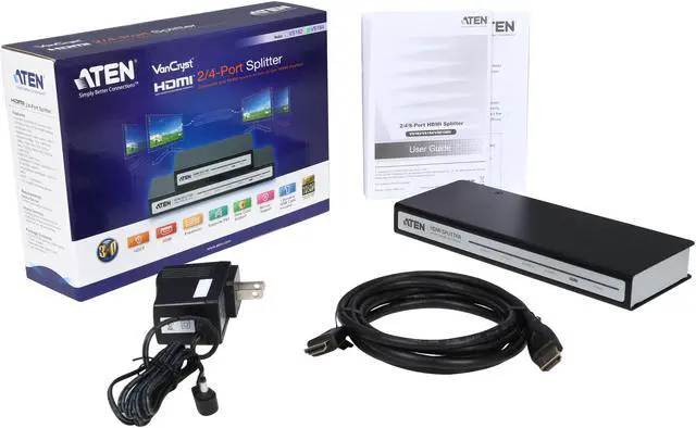 Alt view image 6 of 6 - ATEN VS184 4 Port HDMI video splitter