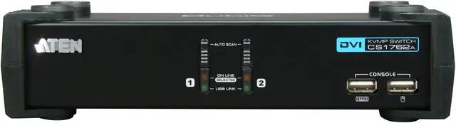 Alt view image 2 of 5 - ATEN CS1762A 2-Port USB2.0 DVI KVMP Switch, Cables Included