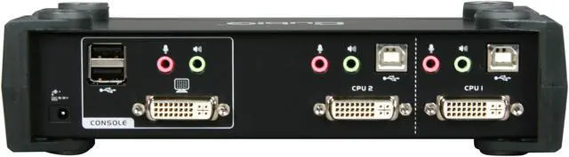 Alt view image 4 of 5 - ATEN CS1762A 2-Port USB2.0 DVI KVMP Switch, Cables Included