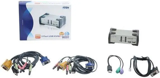 Alt view image 5 of 5 - ATEN CS1732A 2 Port USB KVMP Switch w/ Audio Support