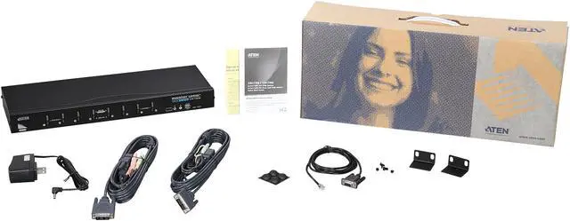 Alt view image 7 of 6 - ATEN CS1768 8-Port USB DVI KVM Switch