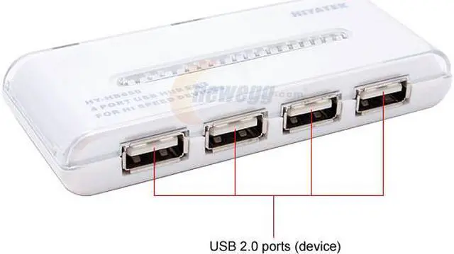 Alt view image 2 of 5 - HIYATEK HUB-USB2-850W 4 Port USB2.0 White HUB