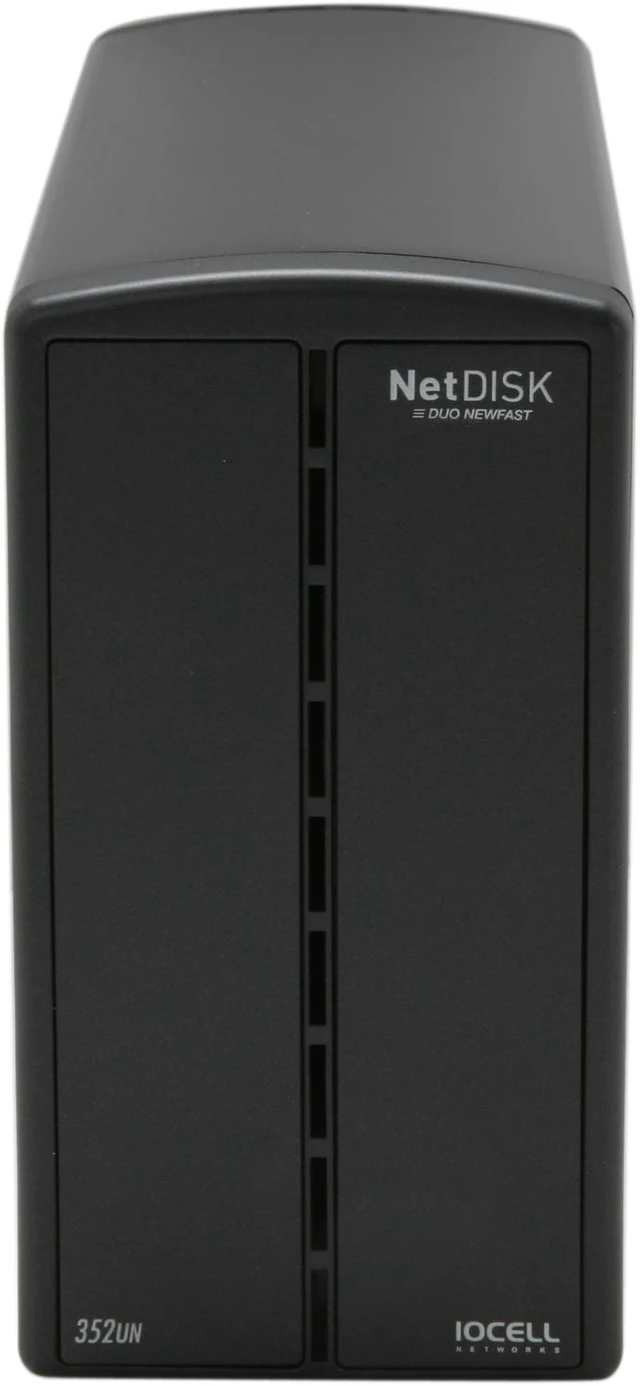 Alt view image 2 of 5 - IOCell Networks 352UN Aluminum 3.5" Black SATA USB 2.0 & Ethernet 2 Bay Network Enclosure with USB and Network Storage for Home and Office, Backup. Mirroring