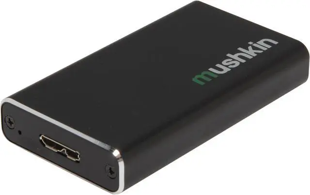 Main image of Mushkin FLUX AT-ENCKIT Aircraft Grade Aluminum 1.8" Black mSATA III USB 3.0 External Enclosure