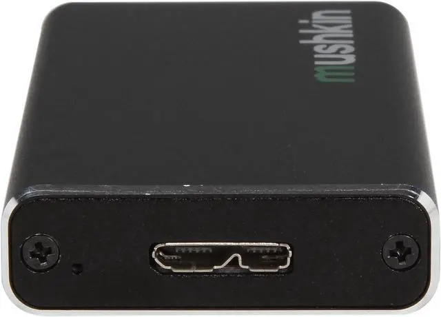 Alt view image 2 of 5 - Mushkin FLUX AT-ENCKIT Aircraft Grade Aluminum 1.8" Black mSATA III USB 3.0 External Enclosure