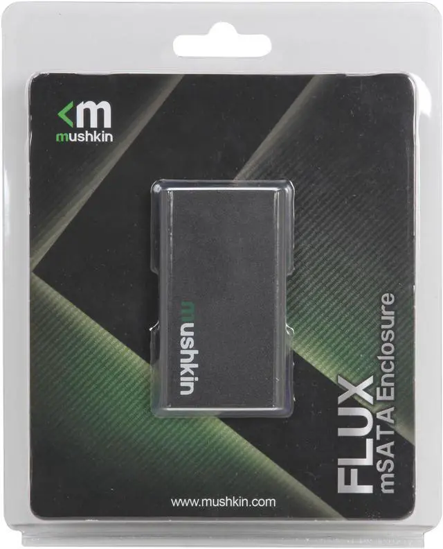 Alt view image 5 of 5 - Mushkin FLUX AT-ENCKIT Aircraft Grade Aluminum 1.8" Black mSATA III USB 3.0 External Enclosure