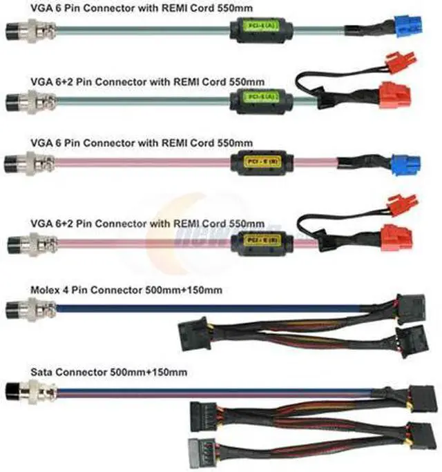 Alt view image 12 of 17 - ABS Tagan BZ Series BZ1300 1300 W ATX12V / EPS12V SLI Ready CrossFire Ready PipeRock type modular cable with colorful LED Active PFC Patent Piperock Modular Power Supply