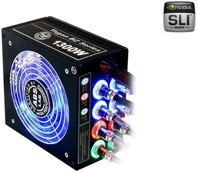 Main image of ABS Tagan BZ Series BZ1300 1300 W ATX12V / EPS12V SLI Ready CrossFire Ready PipeRock type modular cable with colorful LED Active PFC Patent Piperock Modular Power Supply