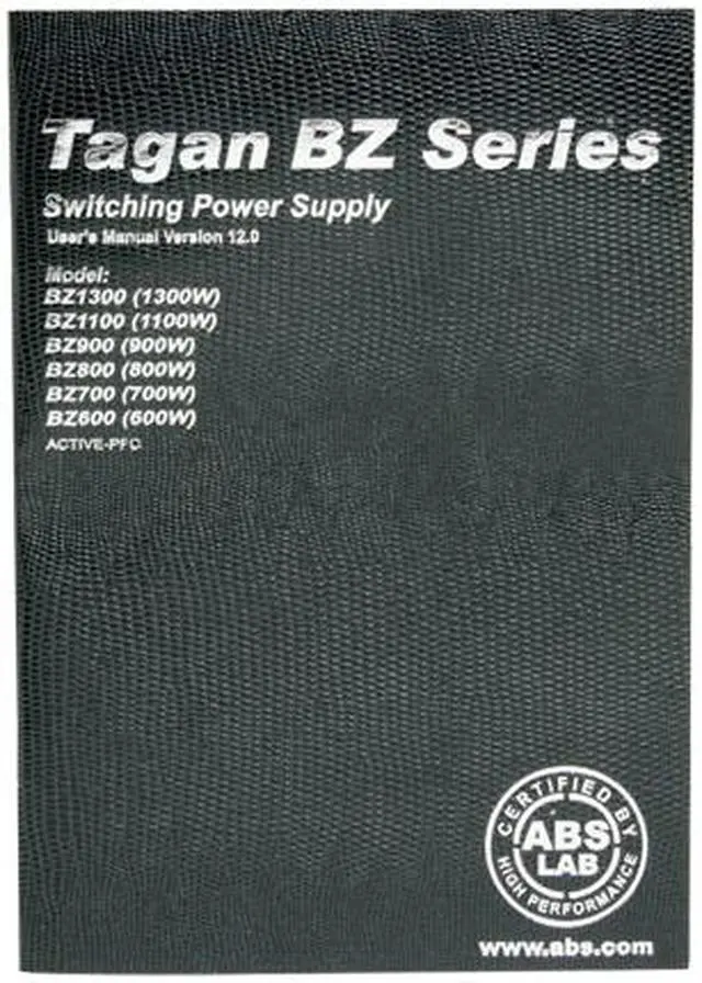Alt view image 12 of 16 - ABS Tagan BZ Series BZ1100 1100 W ATX12V / EPS12V SLI Ready CrossFire Ready 80 PLUS Certified PipeRock type modular cable with colorful LED Active PFC Patent Piperock Modular Power Supply