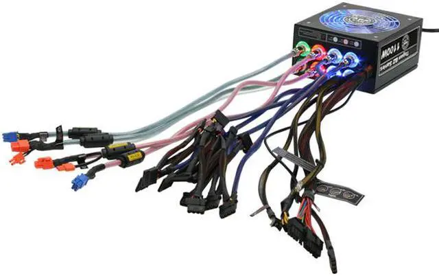 Alt view image 2 of 16 - ABS Tagan BZ Series BZ1100 1100 W ATX12V / EPS12V SLI Ready CrossFire Ready 80 PLUS Certified PipeRock type modular cable with colorful LED Active PFC Patent Piperock Modular Power Supply