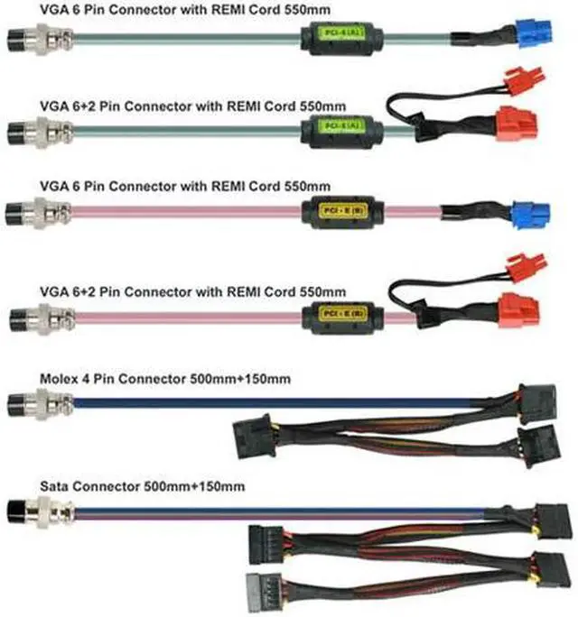 Alt view image 16 of 16 - ABS Tagan BZ Series BZ1100 1100 W ATX12V / EPS12V SLI Ready CrossFire Ready 80 PLUS Certified PipeRock type modular cable with colorful LED Active PFC Patent Piperock Modular Power Supply