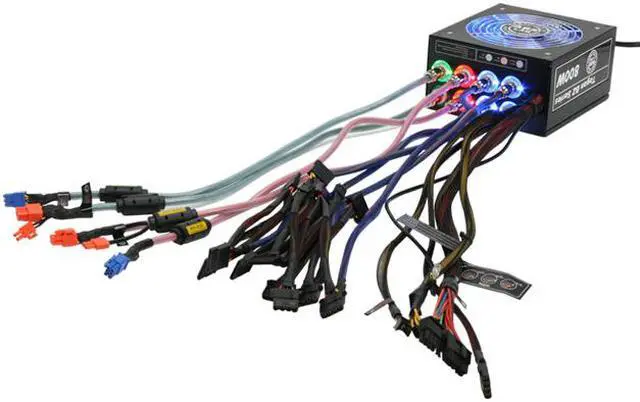 Alt view image 5 of 18 - ABS Tagan BZ Series BZ800 800 W ATX12V / EPS12V SLI Ready CrossFire Ready 80 PLUS Certified PipeRock type modular cable with colorful LED Active PFC Patent Piperock Modular Power Supply