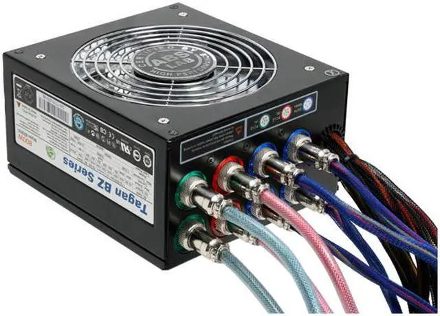 Alt view image 4 of 18 - ABS Tagan BZ Series BZ800 800 W ATX12V / EPS12V SLI Ready CrossFire Ready 80 PLUS Certified PipeRock type modular cable with colorful LED Active PFC Patent Piperock Modular Power Supply
