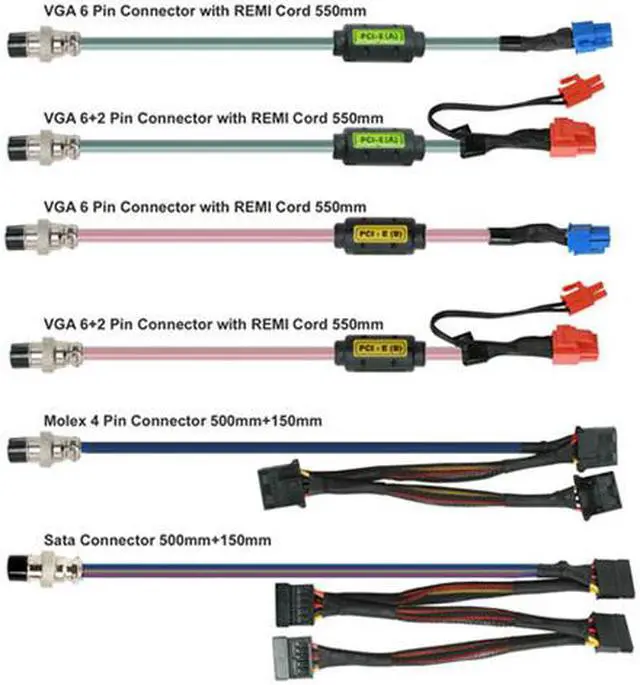 Alt view image 18 of 18 - ABS Tagan BZ Series BZ800 800 W ATX12V / EPS12V SLI Ready CrossFire Ready 80 PLUS Certified PipeRock type modular cable with colorful LED Active PFC Patent Piperock Modular Power Supply