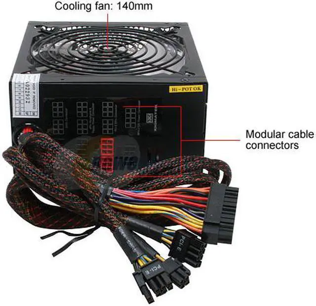 Alt view image 4 of 11 - XIGMATEK MC NRP-MC751 750 W ATX12V Ver.2.2 / EPS12V Ver. 2.92 SLI Ready CrossFire Ready 80 PLUS Certified Modular Active PFC Power Supply