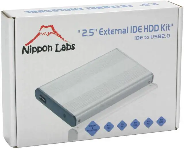 Alt view image 7 of 7 - Nippon Labs 2.5" IDE to USB 2.0 External Enclosure Model EN-25USB