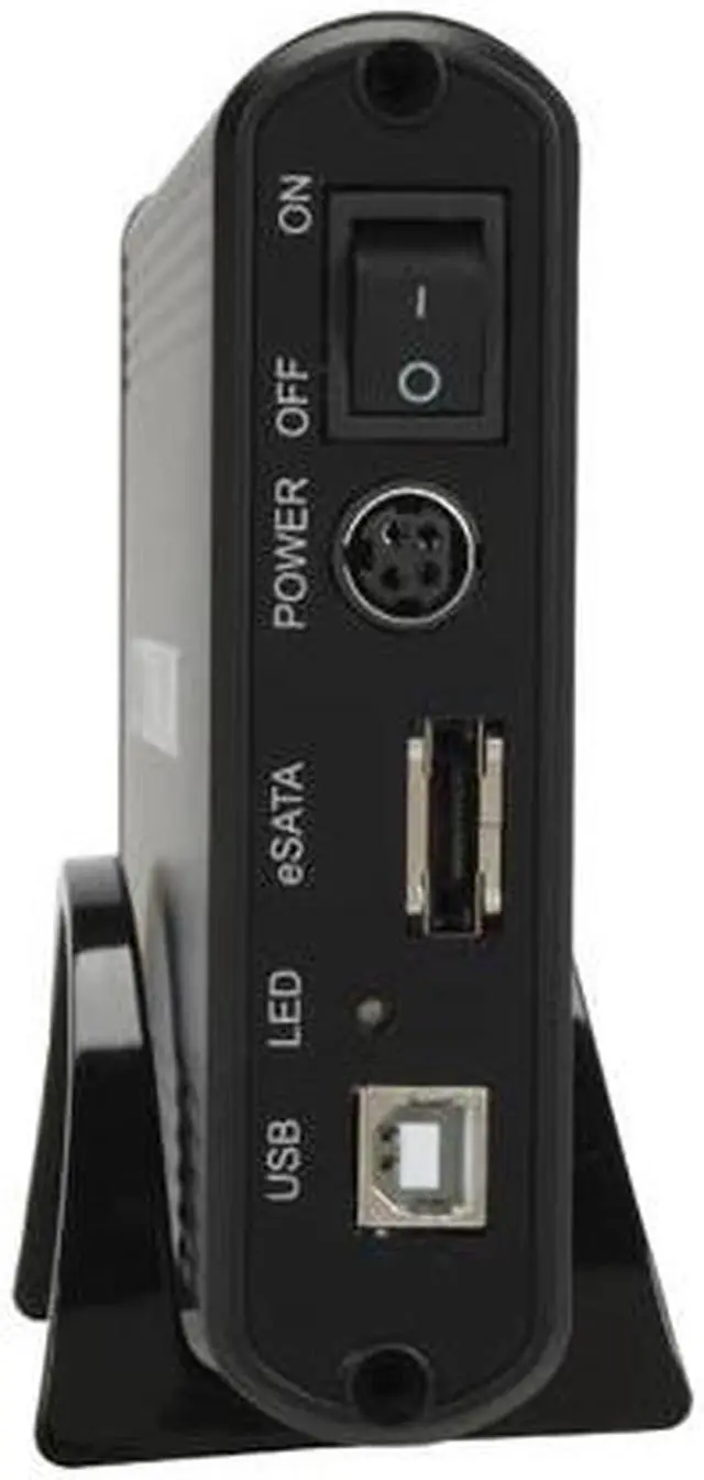 Alt view image 4 of 8 - Nippon Labs Aluminum Black USB 2.0 & eSATA 3.5" External Enclosure for SATA I and SATA II Hard Drive  Model NL-35COMBO-BK