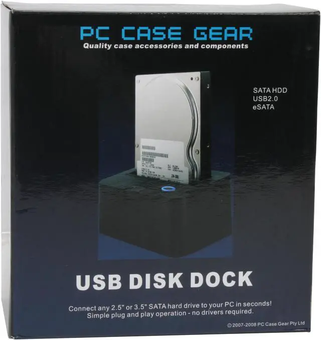 Alt view image 8 of 8 - Nippon Labs Delux USB 2.0 and eSATA Combo HDD Docking Station External Enclosure USB2.0 & eSATA 2.5" & 3.5" Enclosure Dock for SATA I and SATA II Hard Drive Model NL-COMBODK