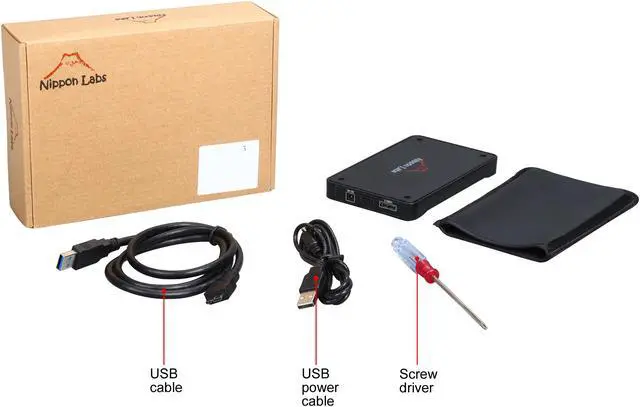 Alt view image 7 of 6 - Nippon Labs NL-ST0023Z 2.5" SATA I/II USB 3.0 2.5" HDD & SSD Enclosure, Black