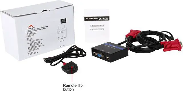 Alt view image 7 of 7 - Nippon Labs KVM-2R-4FT Switch Selector for 2 Computers with 2 Ports of USB Female, Black