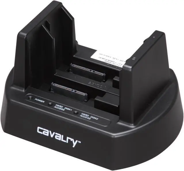Main image of Cavalry EN-CAHDD2B-D Plastic 2.5" & 3.5" Black SATA USB 2.0 2-Bay Hard Drive Dock w/ RAID