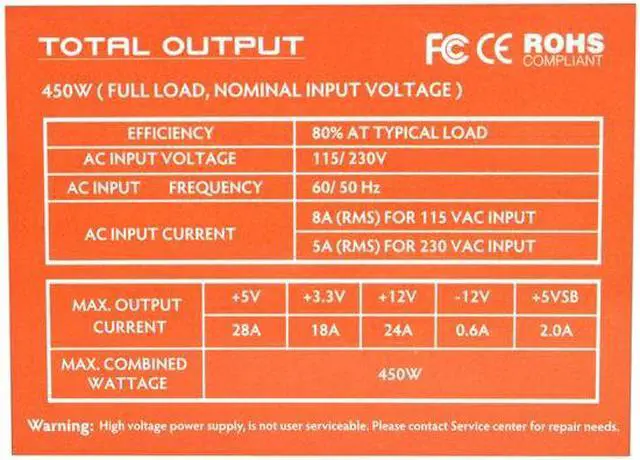Alt view image 5 of 7 - Diablotek PHD Series PHD450 450 W ATX12V V2.2 Power Supply