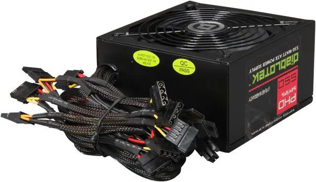 Alt view image 4 of 7 - Diablotek PHD Series PHD550 550 W ATX12V V2.2 Power Supply