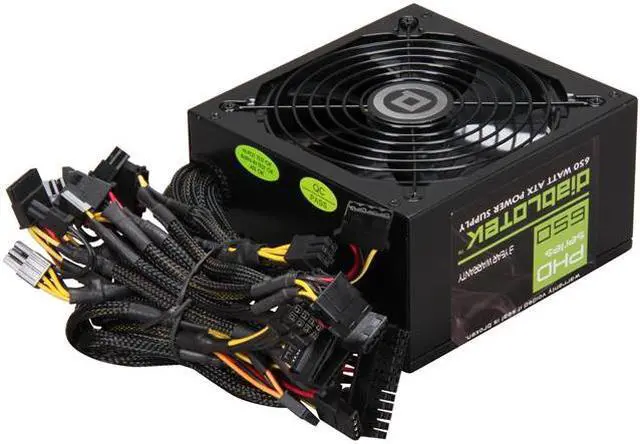 Alt view image 4 of 7 - Diablotek PHD Series - 2nd Generation PHD650 650 W ATX12V v2.2 SLI Ready CrossFire Ready Power Supply