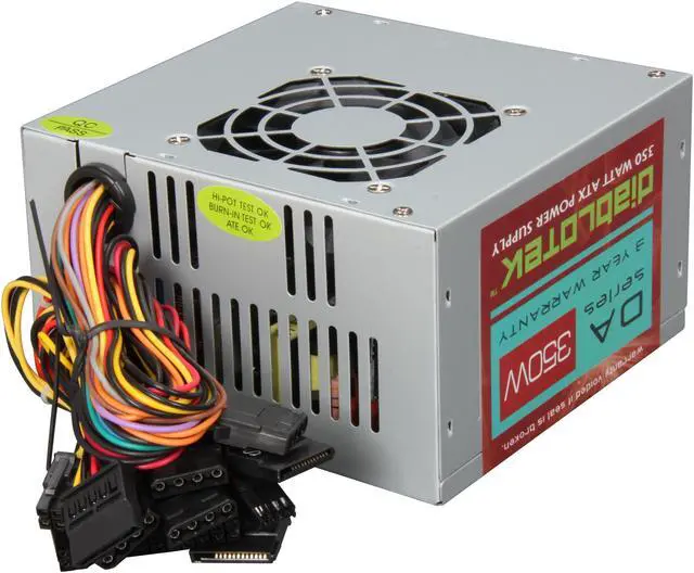 Alt view image 4 of 7 - Diablotek DA Series PSDA350 350 W ATX12V Power Supply