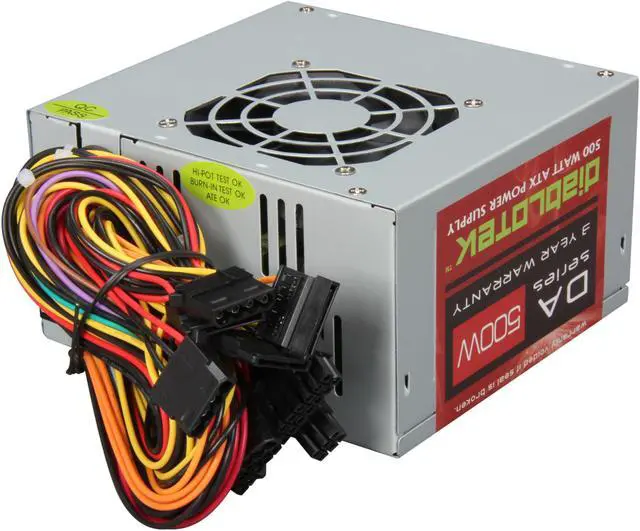 Alt view image 4 of 7 - Diablotek DA Series PSDA500 500 W ATX Power Supply
