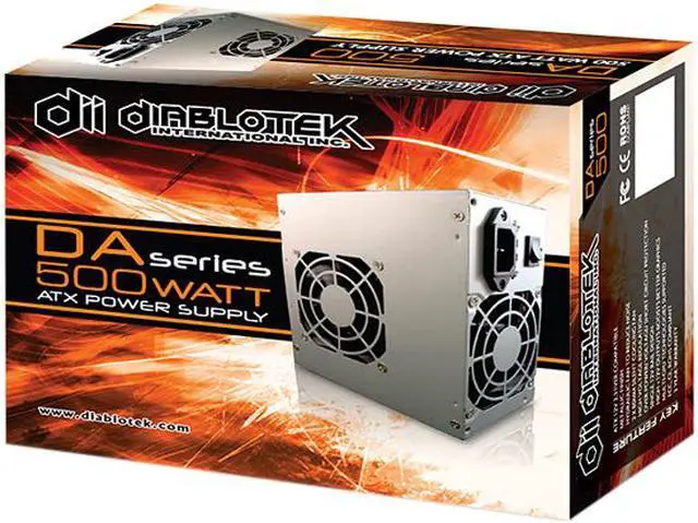 Alt view image 7 of 7 - Diablotek DA Series PSDA500 500 W ATX Power Supply